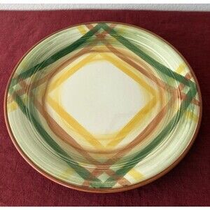 Vintage '40s/'50s Vernon Kilns Vernonware Homespun Chop Plate Platter 12.25"